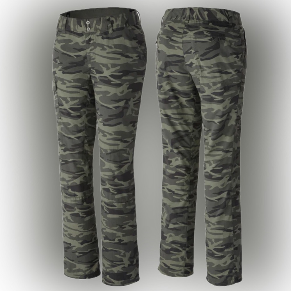 Columbia Women Green Silver Ridge Printed Pants